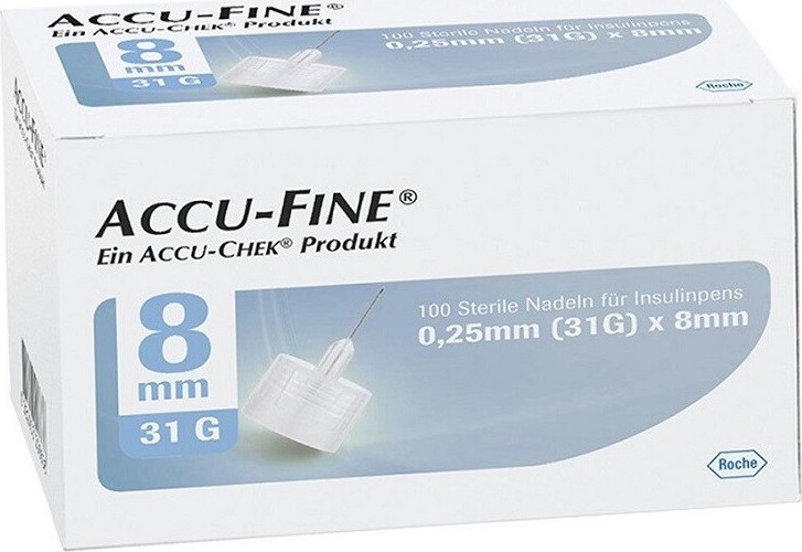 ACCU-FINE JEHLY DO INZULÍNOVÉHO PERA 31G X 8 MM