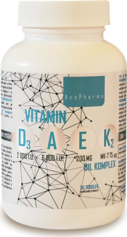 AcePharma Vitamin D3-A-E-K2 oil komplex tob.30