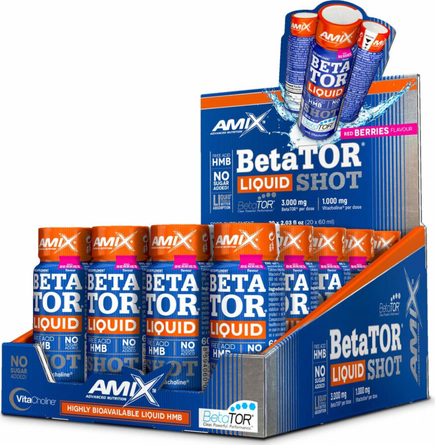 Amix BetaTor Liquid HMB Shot 20 x 60 ml red berries