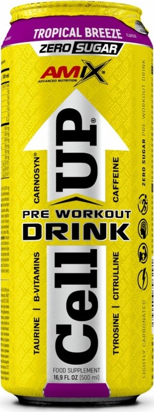 Amix CellUP PreWorkout Drink 500 ml tropical breeze