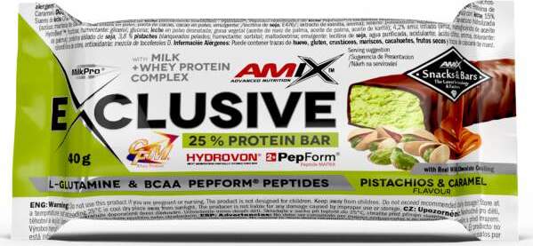 Amix Exclusive Protein Bar 40 g pistachios caramel