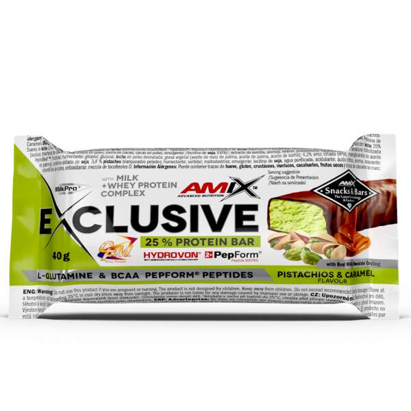 Amix Exclusive Protein Bar 40 g pistachios caramel