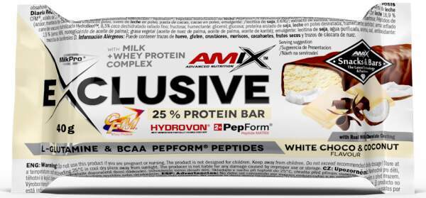 Amix Exclusive Protein Bar 40 g white choco coconut