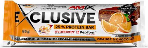 Amix Exclusive Protein Bar 85 g orange chocolate