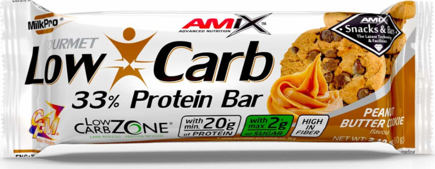 Amix Low-Carb 33% Protein Bar 60 g peanut butter cookie