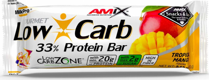 Amix Low-Carb 33% Protein Bar 60 g tropical mango