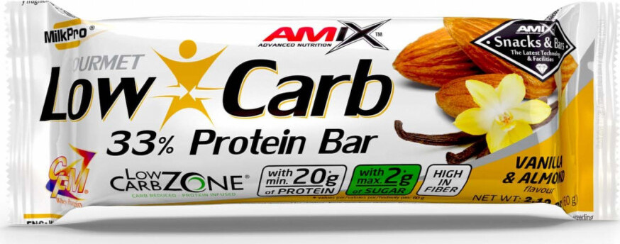 Amix Low-Carb 33% Protein Bar 60 g vanilla almond