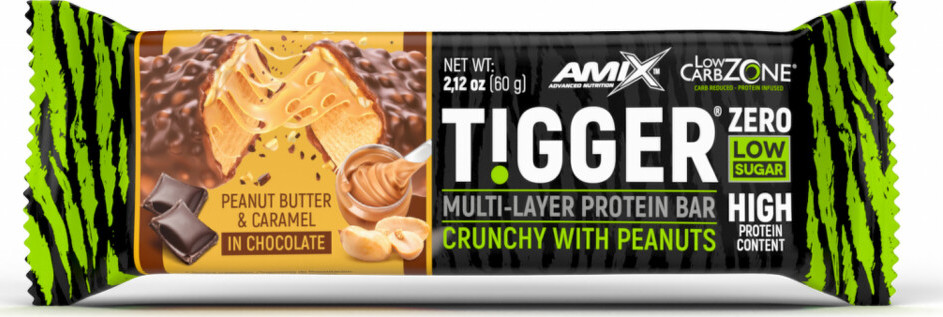 Amix Tigger Zero Protein Bar 60 g peanut butter caramel