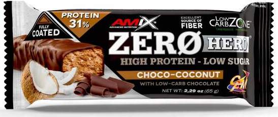 Amix Zero Hero 31% Protein Bar 65 g choco coconut