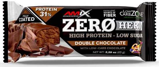 Amix Zero Hero 31% Protein Bar 65 g double chocolate