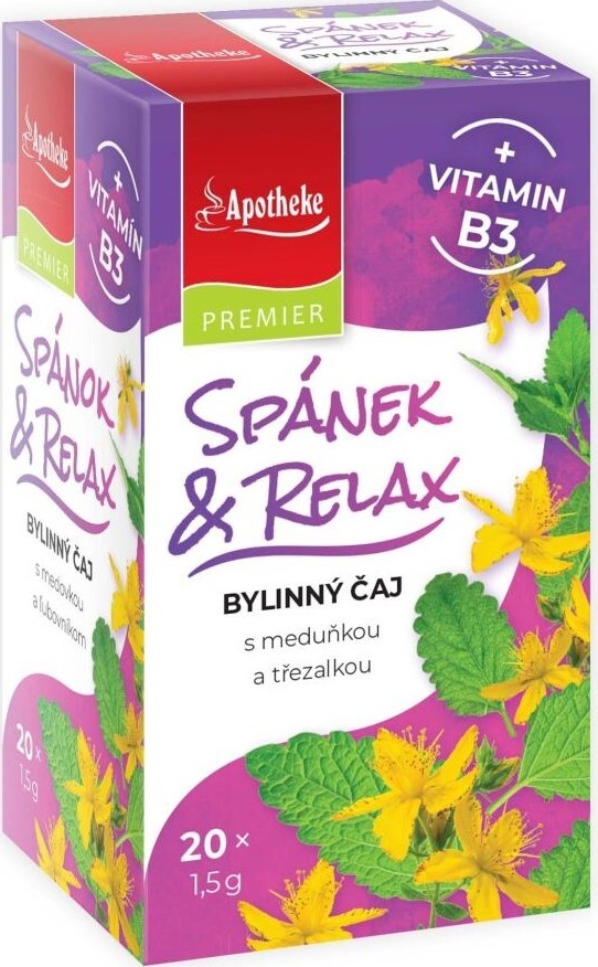 Apotheke Spánek&Relax čaj + vitamin B3 20x1.5g