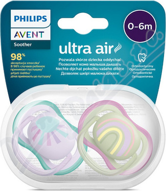 Avent SCF085/59 Dudlík Ultra Air slunce/duha růžová