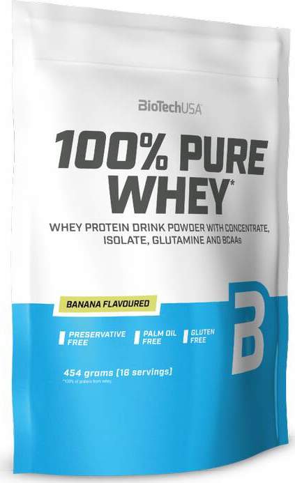 BioTech 100% Pure Whey 454g banana