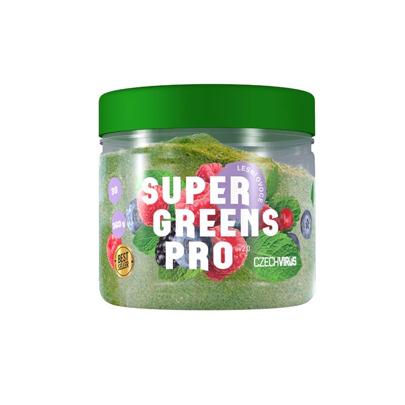 Czech Virus Super Greens Pro V2.0 360 g lesní ovoce