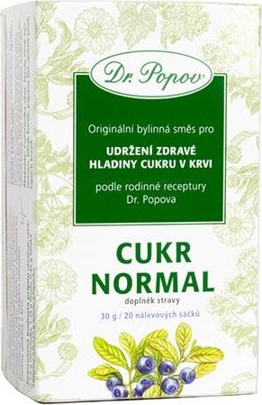 Dr.Popov Čaj Cukr normal 20x1.5g