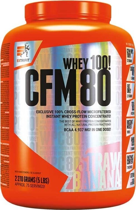 Extrifit CFM Instant Whey 80 2270 g jahoda banán