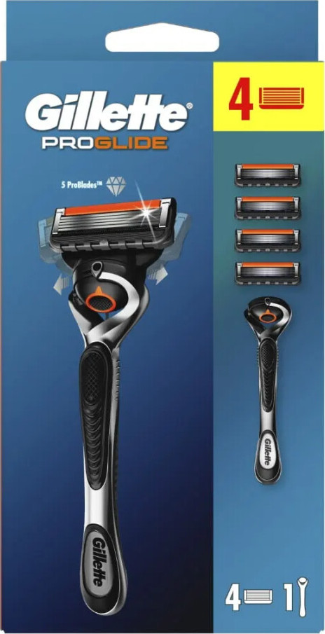 Gillette ProGlide holící strojek + 4 hlavice