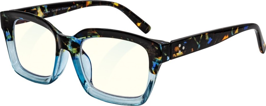 GLASSA brýle na PC modrý vzor +0.00