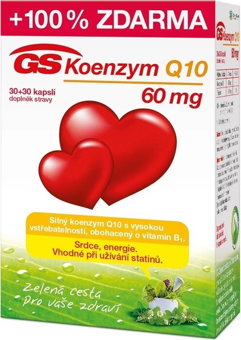 GS Koenzym Q10 60mg cps.30+30 ČR/SK NOVÝ