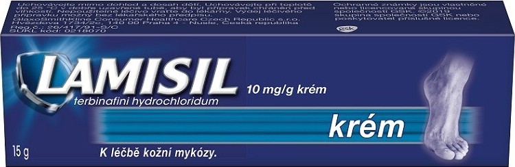 Lamisil krém 10mg/g při léčbě kožní plísně 15G