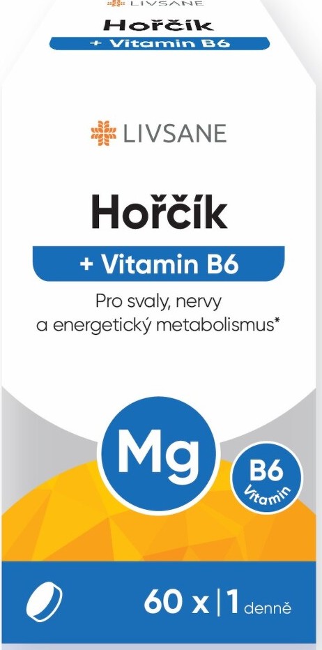 LIVSANE Hořčík + Vitamin B6 tablety 60ks