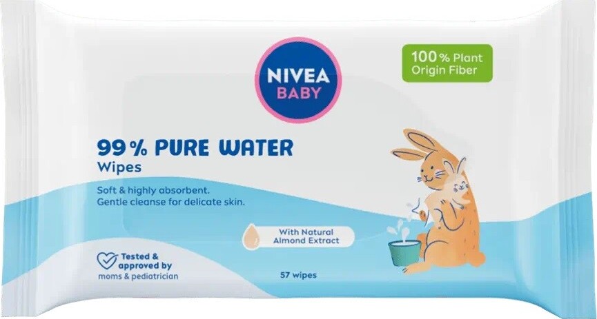 NIVEA Baby 99% Pure Water čist.ubrousky 57ks 80566