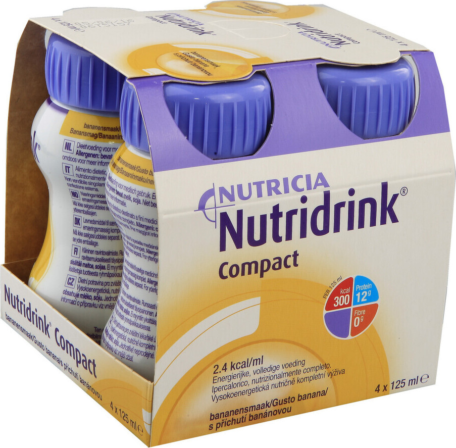 NUTRIDRINK COMPACT S PŘÍCHUTÍ BANÁNOVOU POR SOL 4X125ML