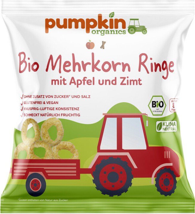 Pumpkin Vícezrnné kroužky jablko a skořice BIO 20g