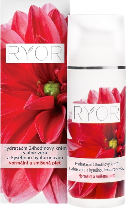 Ryor hydratační 24hodinový krém s aloe vera a kyselinou hyaluronovou 50 ml