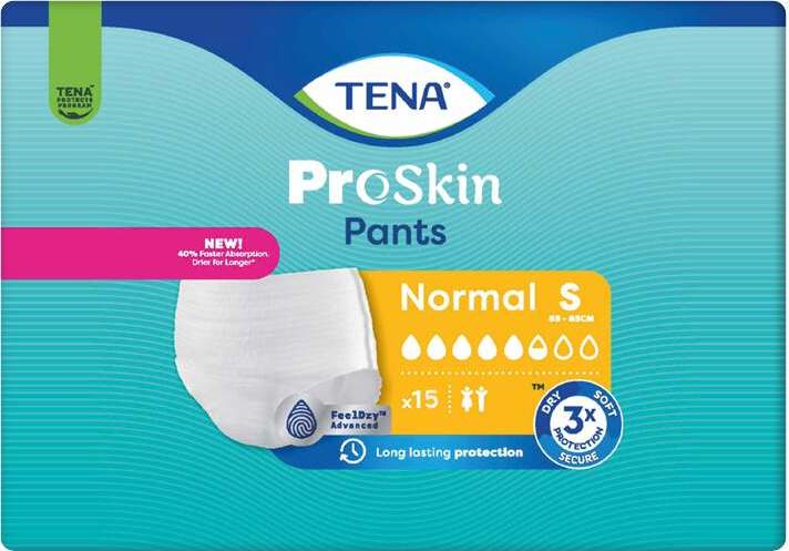 TENA Proskin Pants Normal S Inkontinenční kalhotky 15ks