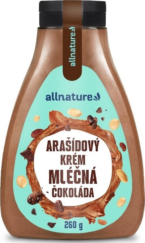 Allnature Arašídový krém mléčná čokoláda 260g