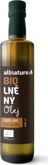 Allnature Lněný olej BIO 250ml