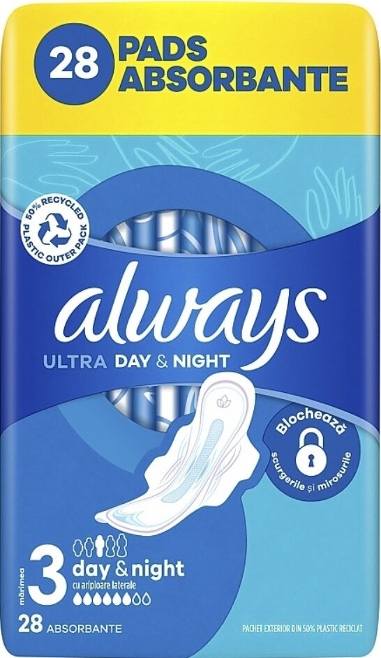 Always Ultra Day&Night 3 vložky 28ks