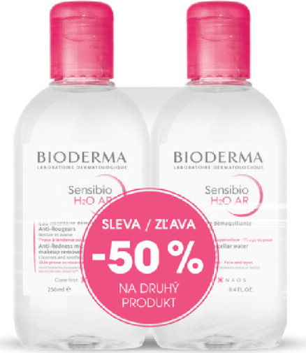 Bioderma Sensibio H2O AR micelární odličovací voda 2 x 250 ml dárková sada