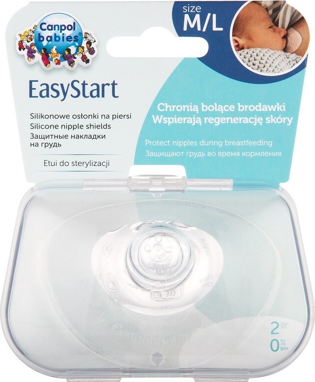 CANPOL BABIES Chránič prsní bradavky EasyStart univerzální M/L 2 ks