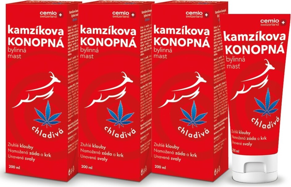 Cemio Kamzíkova konopná mast chladivá 200ml - balení 3 ks