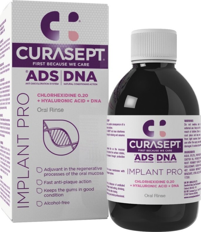 CURASEPT ADS DNA IMPLANT PRO Ústní voda 200ml