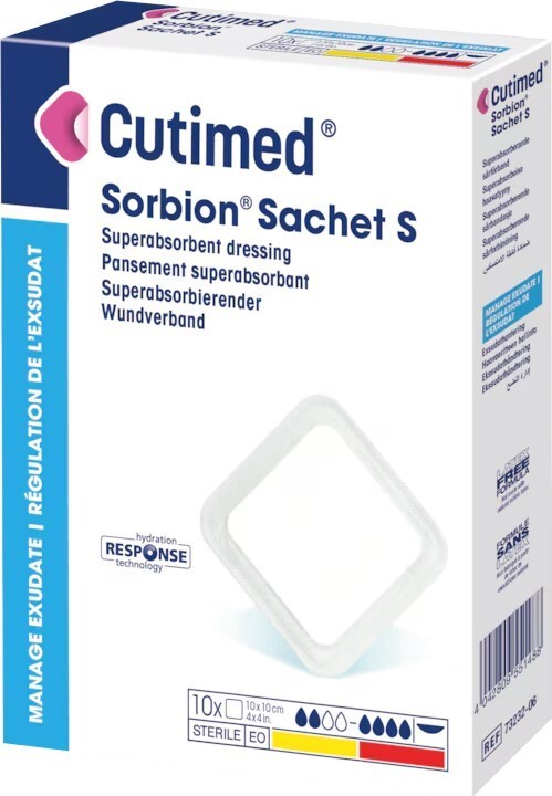 CUTIMED SORBION SACHET S superabsorpční krytí 10x10cm 10ks