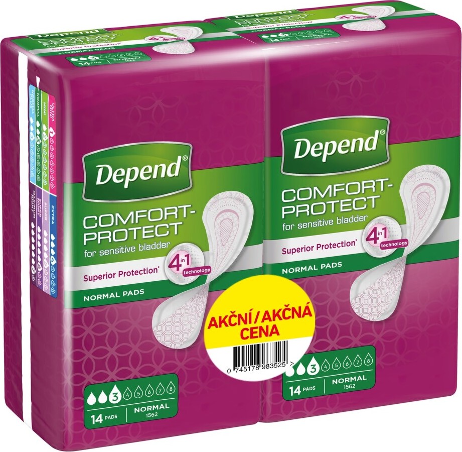 Depend Normal inkontinenční vložky ženy Duopack 2x14ks