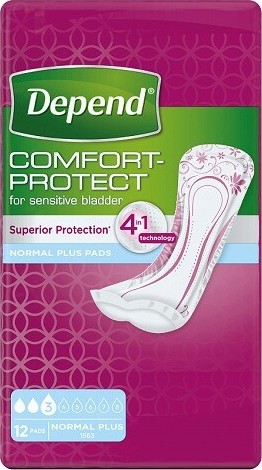 Depend Pads Normal Plus inkontinenční vložky ženy 12 ks