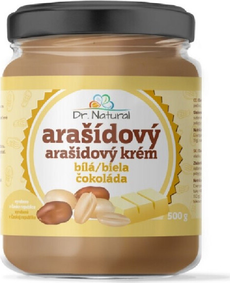 Dr.Natural Arašídový krém s bílou čokoládou 500g