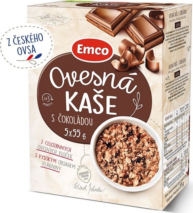 EMCO Ovesná kaše s čokoládou 5x55g