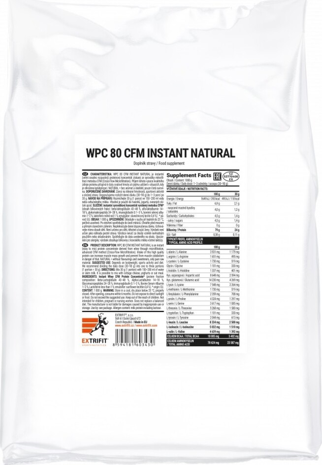 Extrifit WPC 80 CFM Instant Natural 1000g