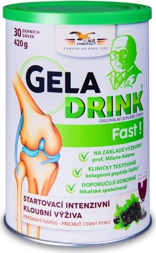 Geladrink Fast! práškový nápoj černý rybíz 420g