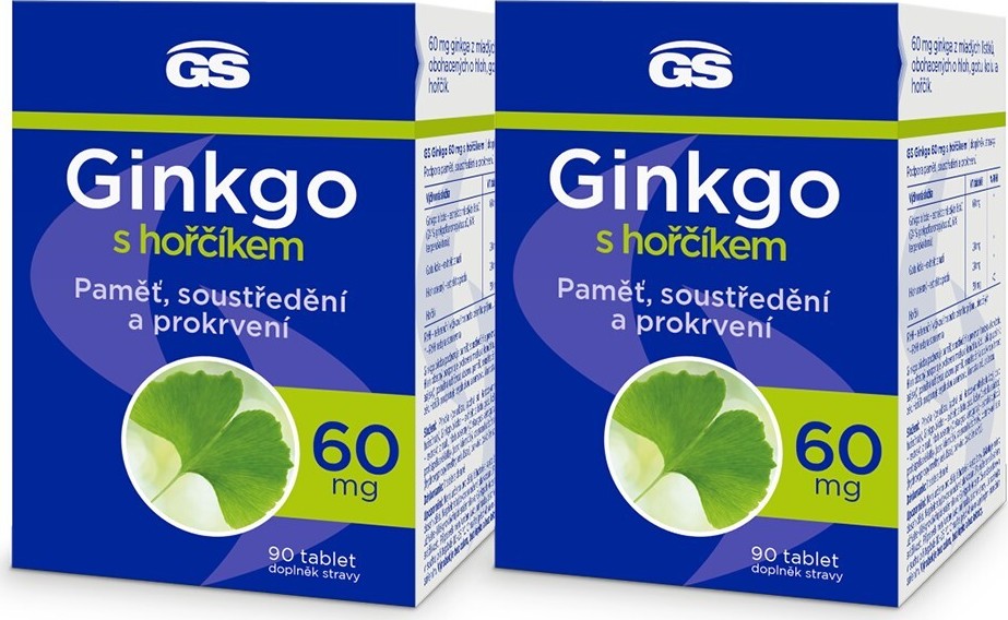 GS Ginkgo 60mg s hořčíkem tbl.90 - balení 2 ks