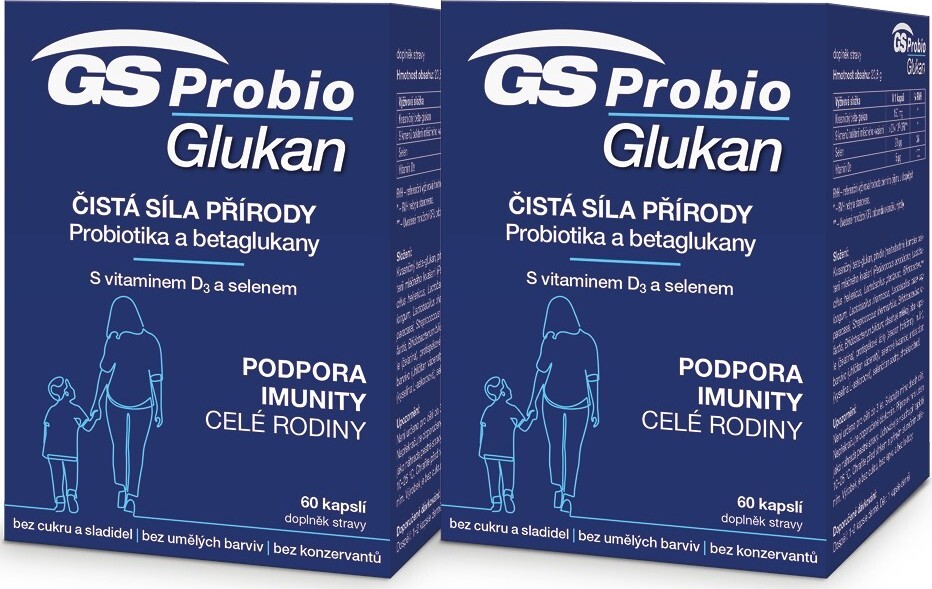 GS Probio Glukan 60 kapslí ČR/SK - balení 2 ks