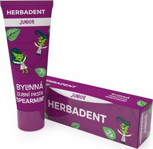 HERBADENT JUNIOR bylinná zubní pasta Spearmint 75g