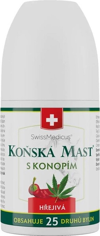 Herbamedicus Koňská mast s konopím hřejivá roll-on 90 ml