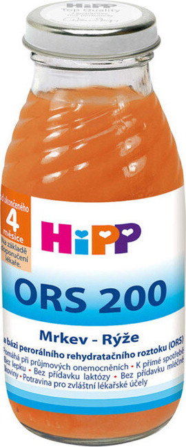 HiPP ORS 200 Mrkvovo-rýžový odvar 4m 200ml