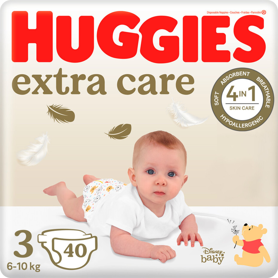 HUGGIES extra care 3 6-10kg 40ks